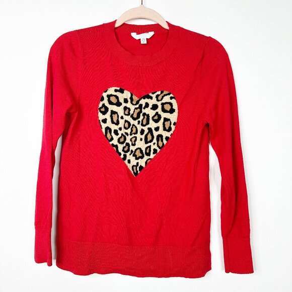 2/$30 Time and Tru Long Sleeve Pullover Talking Sweaters Red XS #A0368 TRB2 - Picture 5 of 11
